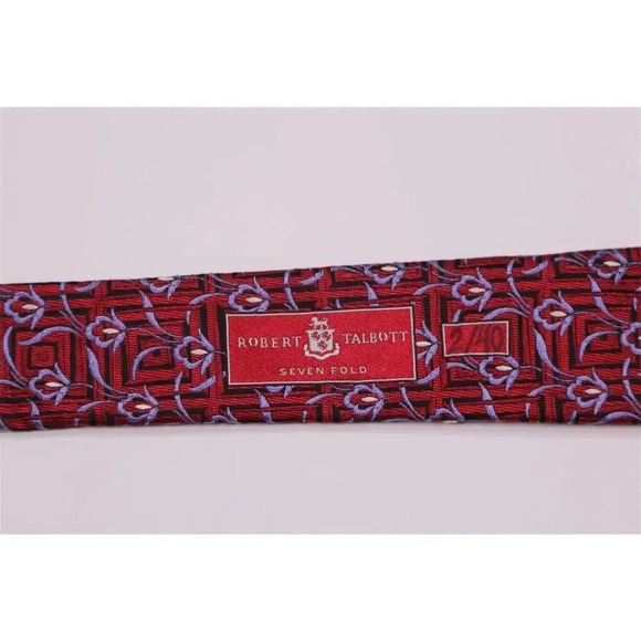 Robert Talbott VII Seven Fold 2/40 Red Silk Tie With Luxurious Display Box - Picture 7 of 8